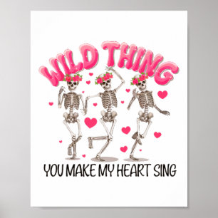 Póster Cosa Salvaje Que Hace Mi Corazón Cantando Skeleton