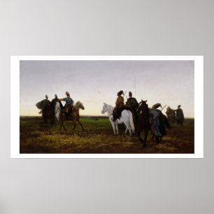Póster Cosacos a caballo, 1874 (aceite sobre lienzo)
