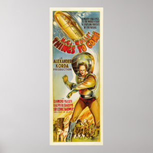 Póster Cosas a venir - cartel de película 1936 del