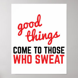 Póster Cosas Buenas Vienen Sweat Gym Cita