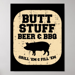 Póster Cosas De Cerdo Bbq Grill Em Byrbecue Carne De Cerd