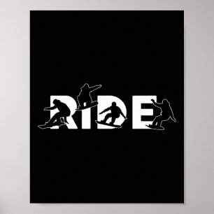 Póster Cosas de snowboard Regalos de Snowboard Hombres Mu