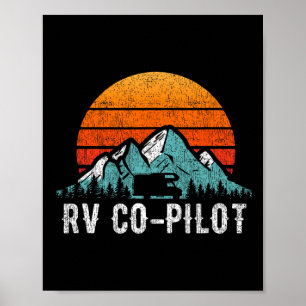 Póster Cosas de viaje en autocaravana Vacaciones en RV Re
