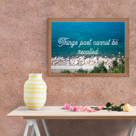 Póster Cosas del pasado no se pueden recordar citar como