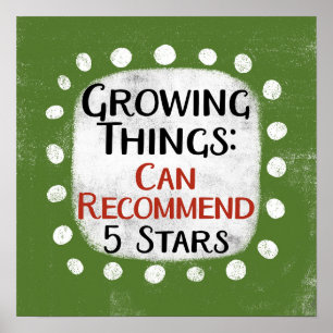 Póster Cosas en crecimiento Jardening Review Poster Wall 