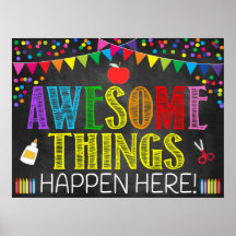 Cosas Increíbles pasan aquí, Poster de aula