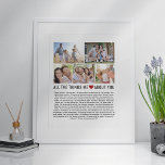 Póster Cosas que amamos por ti, Día de la Madre<br><div class="desc">Compila una lista de cosas que amas de tu madre,  agrega algunas fotos favoritas y tienes un regalo del Día de la Madre que ella atesorará! ¡Perfecto para cumpleaños y otros miembros de la familia también! ♥</div>
