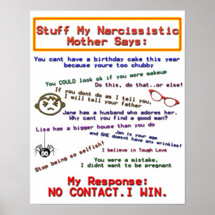 Póster Cosas que dice mi madre narcisista Poster
