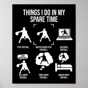 Póster Cosas que hago en el tiempo libre camiseta de juga