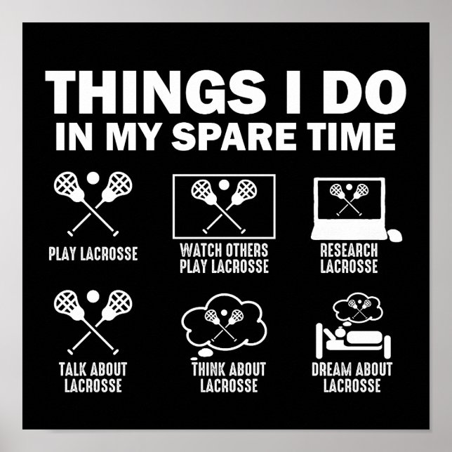 Póster Cosas que hago en mi tiempo de descanso Lacrosía (Frente)