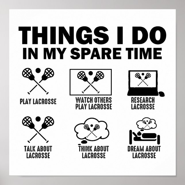 Póster Cosas que hago en mi tiempo de descanso Lacrosía (Frente)