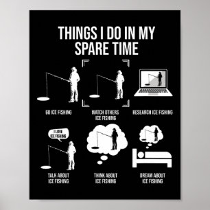 Póster Cosas Que Hago En Mi Tiempo De Retiro Pescando Nov