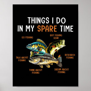 Póster Cosas Que Hago En Mi Tiempo Libre Cosas De Pesca G