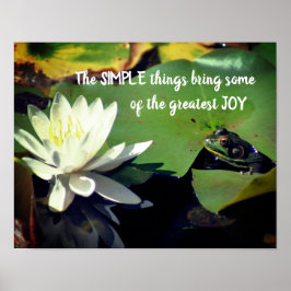 Póster Cosas simples Rana Cita Inspiradora