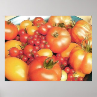 Póster Cosecha Abundante - Tomates Heirloom