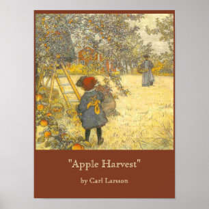 Póster Cosecha de Apple de Carl Larsson