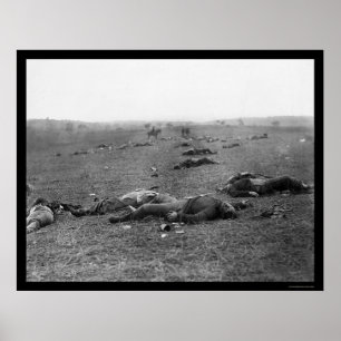 Póster Cosecha de la muerte en Gettysburg, PA 1863