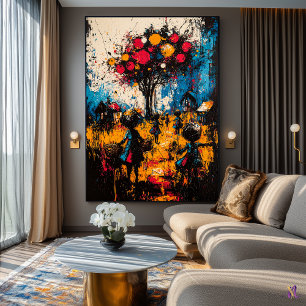 Póster Cosecha de sueños - Aldea surrealista expresionist