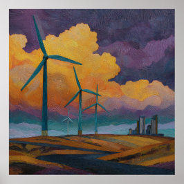 Póster Cosecha de viento - Poster Solarpunk