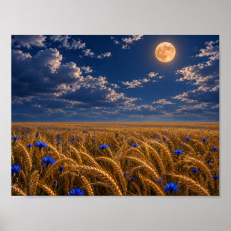 Póster Cosecha Dorada de Luna