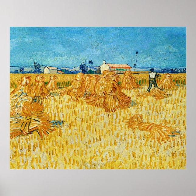 Póster Cosecha en Provenza de Vincent Van Gogh (Frente)