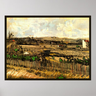 Póster Cosecha en Provenza Montmajour por Vincent van Gog