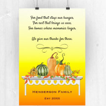 Cosecha Tabla Bendición Agradecida