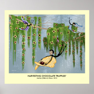 Póster "Cosechando trufas de chocolate"