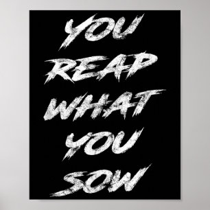Póster Cosechas lo que Siembras Motivacional 