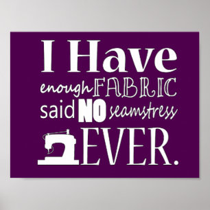 Póster Coser ・ No hay suficientes artesanías de tela {Osc
