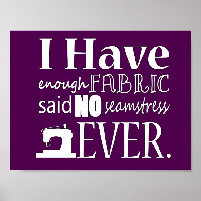 Póster Coser ・ No hay suficientes artesanías de tela {Osc (Frente)
