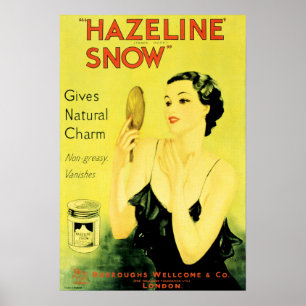 Póster Cosméticos de NIEVE HAZELINE Enfrentan Encanto Nat
