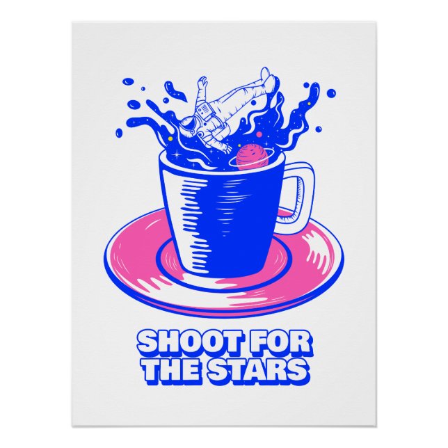 Póster Cosmic Adventure Space Art | Astronaut Brew (Anverso)