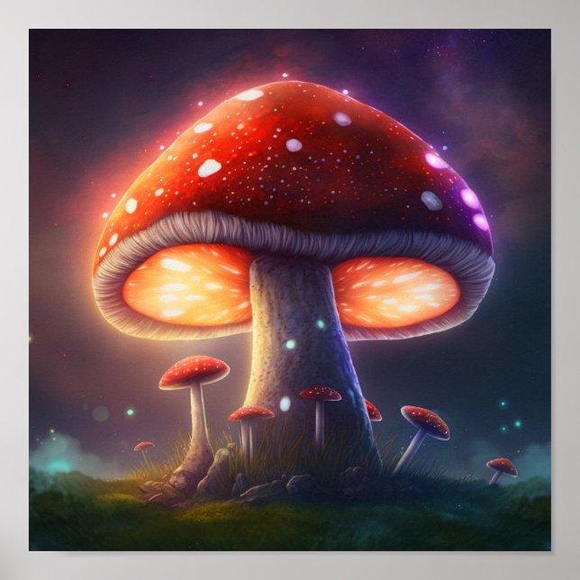 Póster Cosmic Amanita Muscaria (Frente)