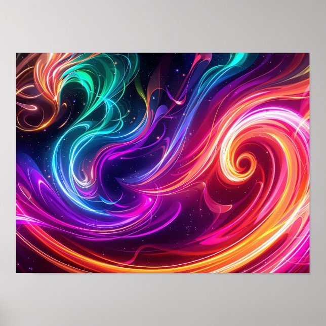 Póster Cosmic Flowing Swirls (Frente)