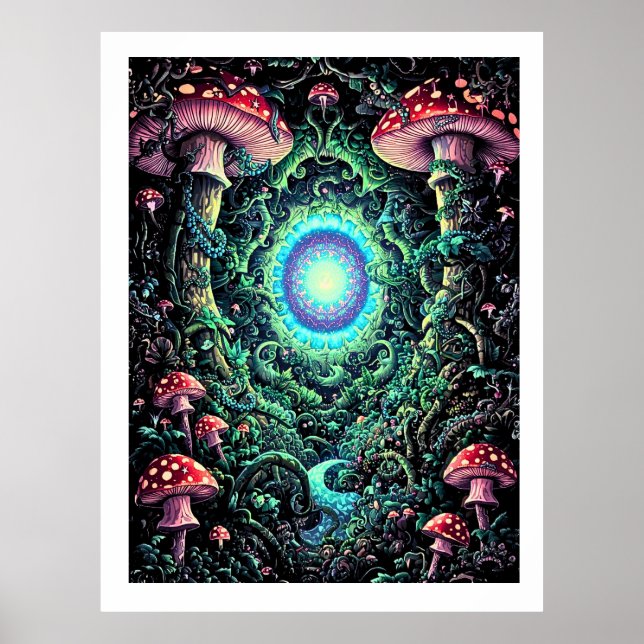 Póster Cosmic Forest Portal – Journey Beyond the Veil (Frente)