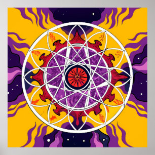 Póster Cosmic Mandala