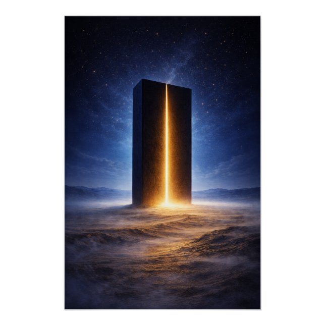 Póster Cosmic Monolith – Light Beyond the Void (Anverso)