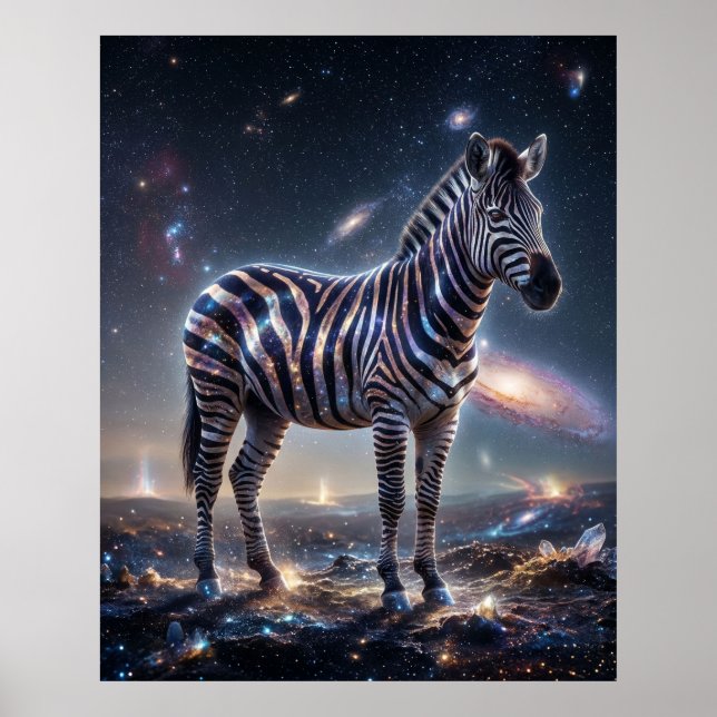 Póster Cosmic Zebra Starlight Plains (Frente)