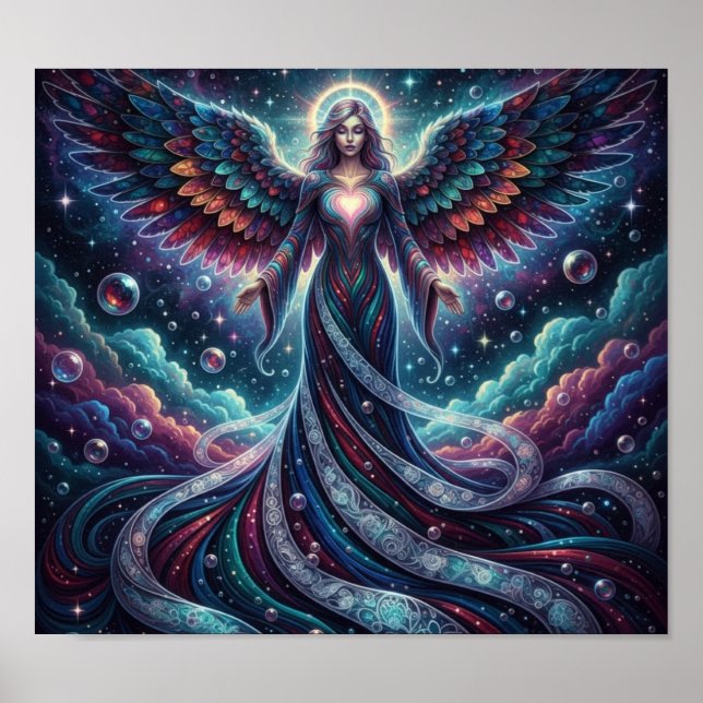 Póster CosmicBubblesAngel (Frente)
