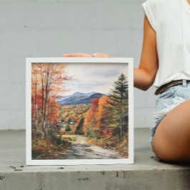 Póster Cosmo Caída En Vermont Watercolor Art