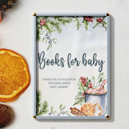 Póster Cosmódromo caliente de invierno y libros de nieve