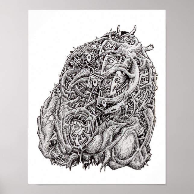 Póster Cosmographic head, by Brian Benson, poster (Frente)