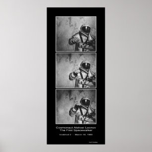 Póster Cosmonauta Aleksei Leonov - El primer Spacewalker