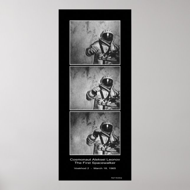 Póster Cosmonauta Aleksei Leonov - El primer Spacewalker (Frente)