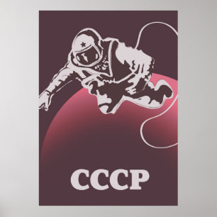 Póster Cosmonauta de la CCCP