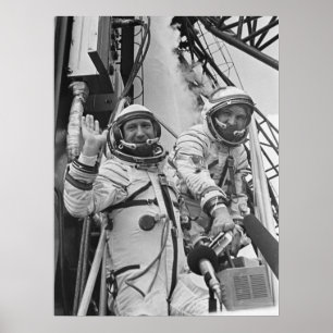 Póster Cosmonautas para el Proyecto de Prueba Apolo-Soyuz