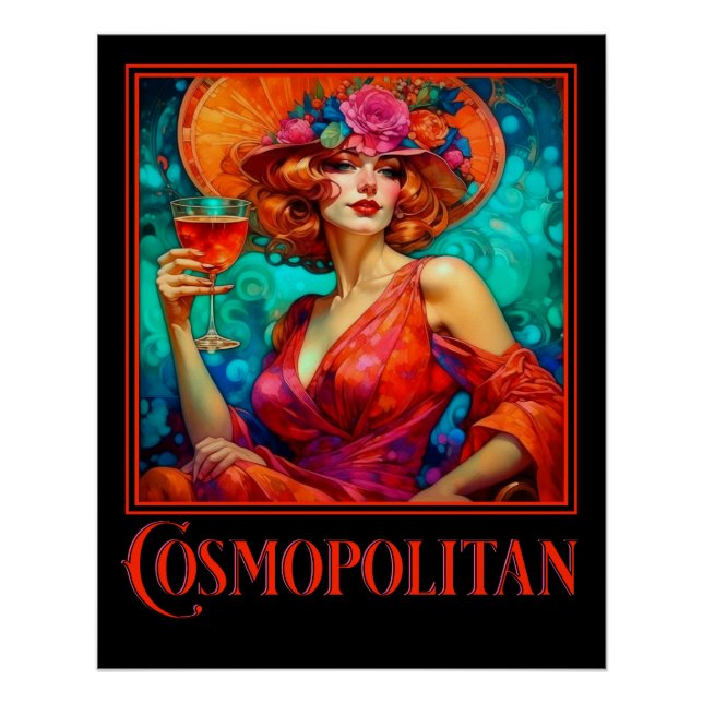 Póster Cosmopolita de Art Nouveau (Anverso)