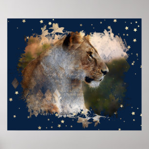 Póster *~* Cosmos celestes Art AP23 LIONESS artístico