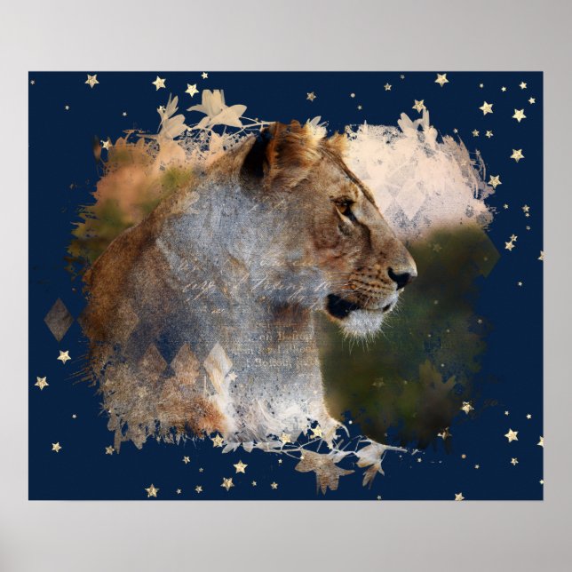 Póster *~* Cosmos celestes Art AP23 LIONESS artístico (Frente)